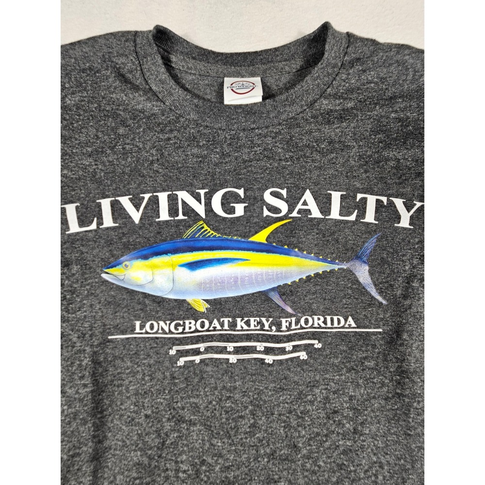 Delta Pro Weight Living Salty Longboat Key Florida Tuna Graphic T-Shirt Mens S